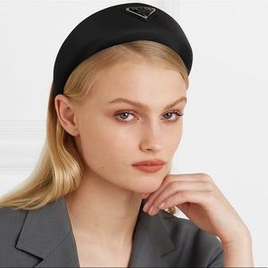 Prada Black Satin Headband